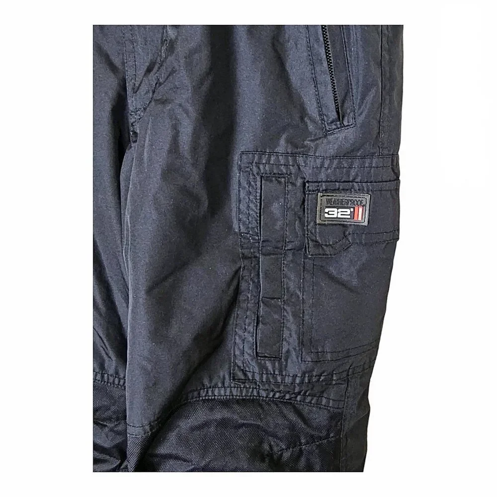 Waterproof 32 Degrees Black Bib Ski Pant with Zip Off Suspender Size 5/6